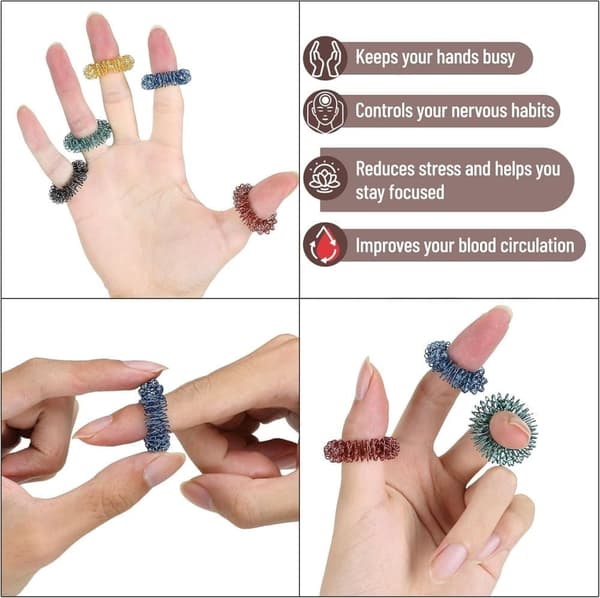 [zd]Stressring 14-pak – Fidget Ring & Sensorisk Stresslegetøj mod Angst og ADHD