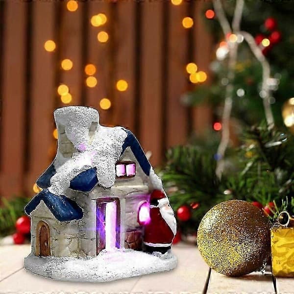 Europeisk juldekoration lysande snöhus[zd]