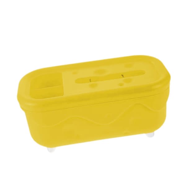 Vevboks Organizer Oppbevaring Moderne Multifunksjonell Vevdispenser med Penn Rectangle Yellow