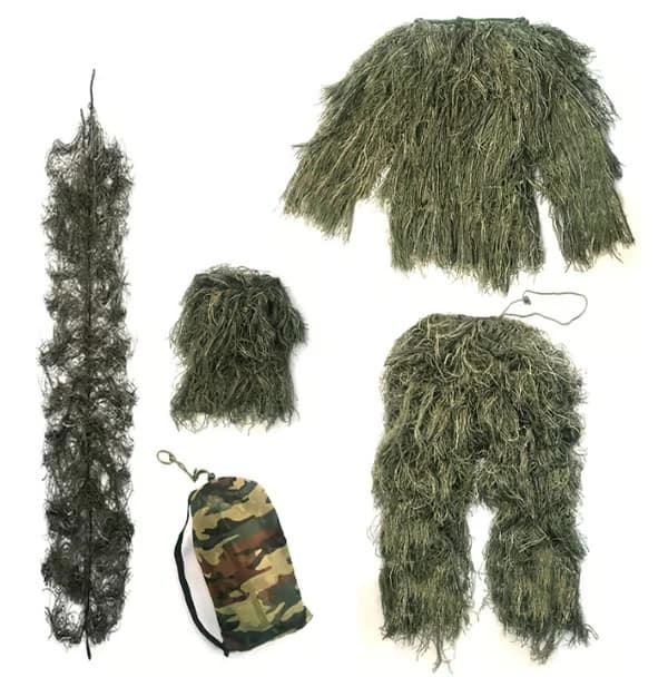 Barn Ghillie Suits Sniper Halloween Armékostym 150cm-160cm