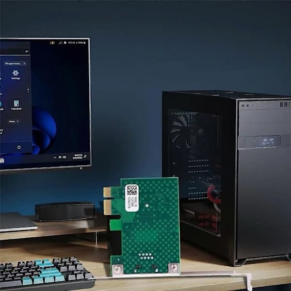 I225-V netværkskort, PCI-E I225 2.5G Ethernet server-netværksadapter, kompatibel med stationære computere Black  Green