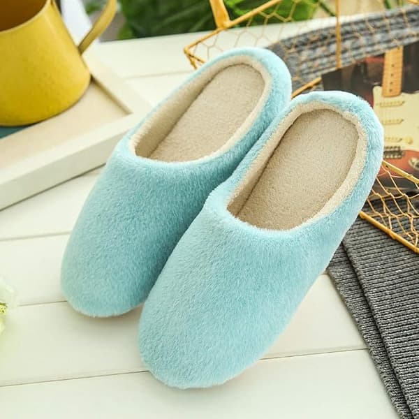 Vintervarme hjemmesko - Unisex vintervarme memory foam hjemmesko, varme filthjemmesko, forede hjemmesko, hjemmesko 40-41 yards