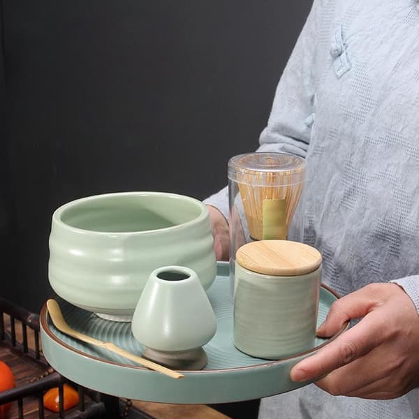 1/2/3 Håndlavet Matcha Piskeris Stativ Te-ceremoni Te-sæt til Lysegrøn 6 x 7cm 1S 1Set Light Green 6 x 7cm