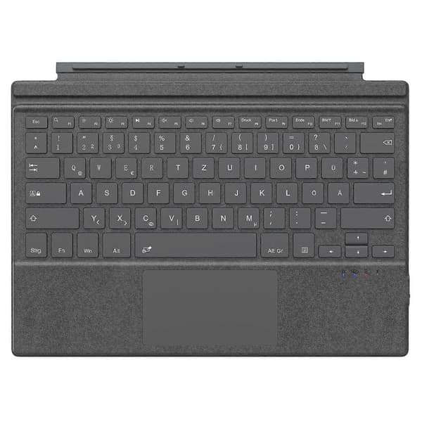 [zd]Microsoft Surface Pro 7/7/6/5/4/3 Bluetooth-näppäimistö, QWERTZ-asettelu, harmaa