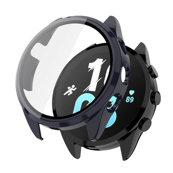PC + karkaistu kalvo integroitu kellon suojakotelo Garmin Forerunner 165:lle Blue