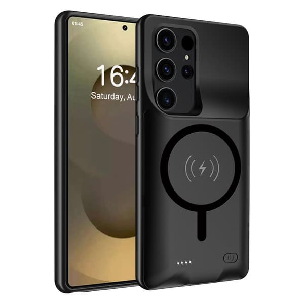 Telefonetui til Samsung Galaxy S26 Ultra Magnetisk TPU 6000mAh - Sort