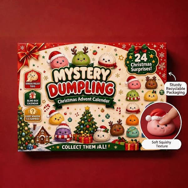 Jule Squishy Julekalender 2026 24 Dages Overraskelser Squishies Legetøjsæske Julegave til Børn