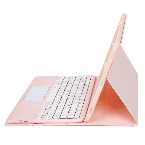 Til Samsung Galaxy Tab S10+(Plus)/ S9 FE+(Plus)/ S9+(Plus) 12.4\" X610/ X616 Bluetooth-tastatur med touchpad, penneholder, tablet-etui Pink