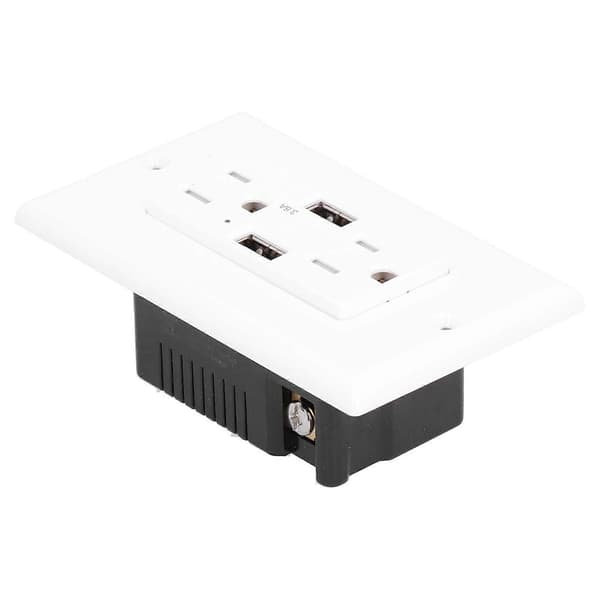 GFCI USB Slim Stikkontakt Jordfeilbryter AC125V LDURL15A A+A 3.6A