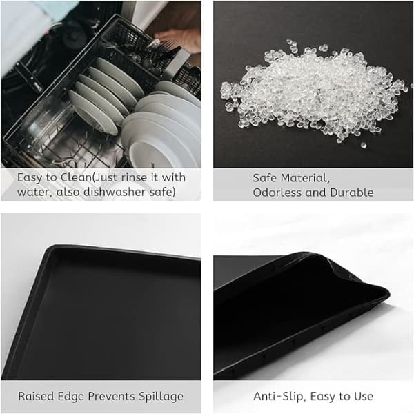 [zd]Silikonmatte under kaffemaskin (48x30cm), sklisikker matte til kaffemaskin