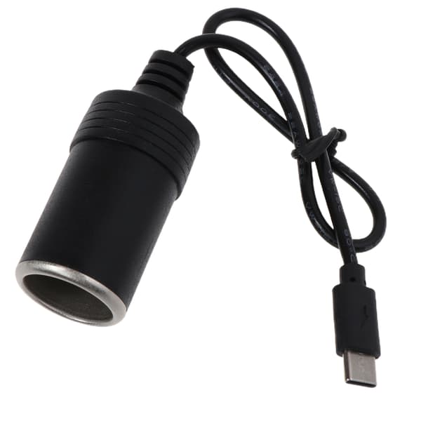 [zd]USB C Type-C - autotupakansytyttimen virtamuunninkaapeli 12V 3A 36W autoon