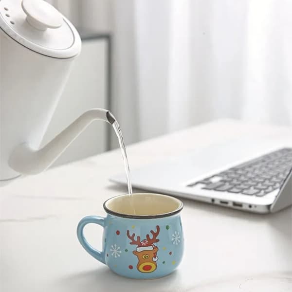 Keramisk Julekrus Kaffekrus RØD PINGVIN Rød Pingv Red Penguin Red Penguin