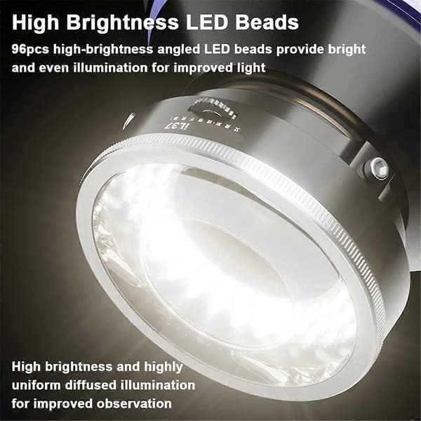 IL37 Mikroskop Polariseret LED-ringlys Anti-illuminator-kilde Eliminerer refleksioner