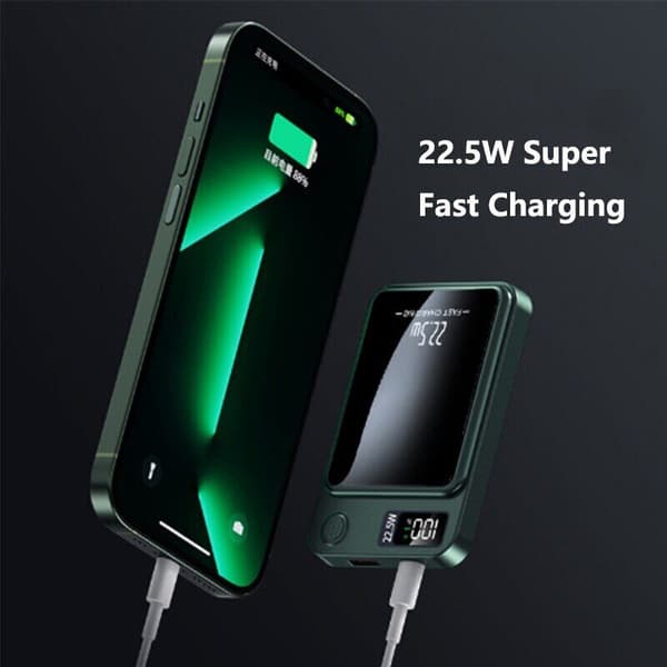 Mini 20000mAh Trådløs Magnetisk Powerbank Hurtigoplader, Kompatibel med iPhone