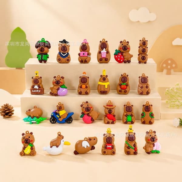 2026 Capybara Julekalender, 24-dages jule-nedtælling blindboks med søde Capybara-overraskelser, samlerobjekt julegave til børn og fans Small