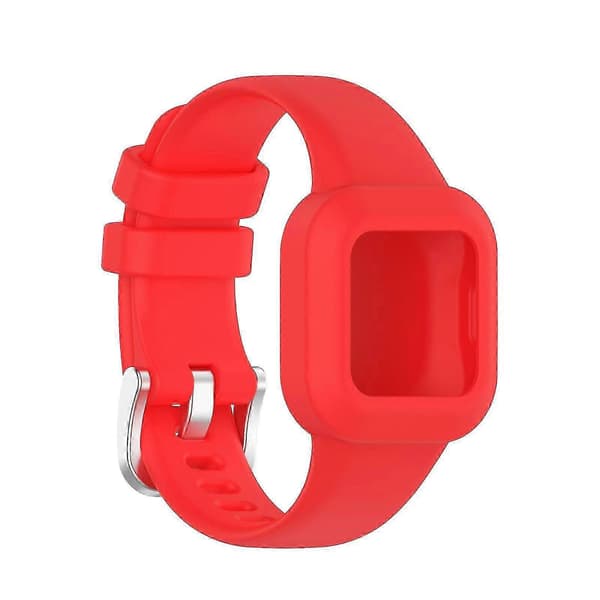 Erstatningssilikonrem for Garmin Vivofit JR3 - Sikker passform for aktive barn Red