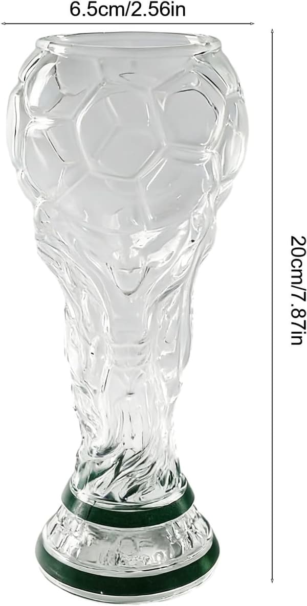 VM 2026 Trofæ Ølglas 2 stk. - 500 ml Holdbart Glas - Elegant Fodboldgave til Mænd, Far, Fars Dag, Fødselsdag & Kampdag
