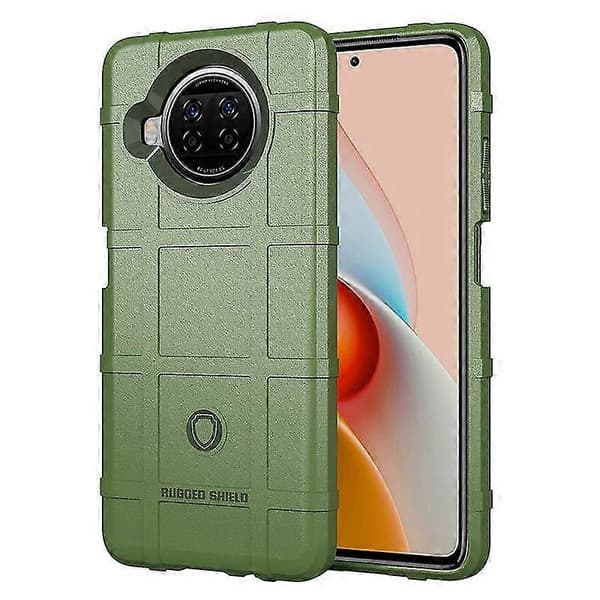 25-26 TPU kolfiberfodral för Redmi Note 9 Grön Mfkj-1278[zd]