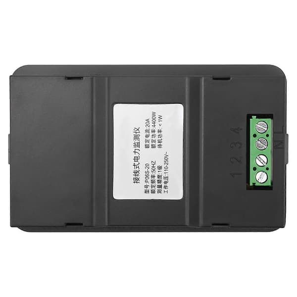 6 i 1 AC-mätare Spänning 110V-250V Ström 20A Effektfaktor KWH Frekvens[zd]