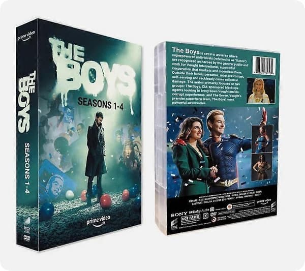 The Boys: Kompletta säsongerna 1-4 engelsk version (DVD, 2024, 12-Disc Box Set) Ny