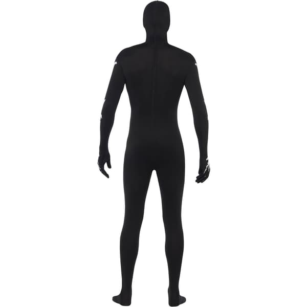 Smiffys Unisex Voksen Skelet Kostume Skinsuit S Sort/Hvid Black/White S