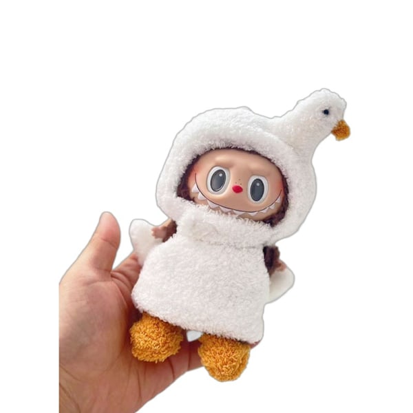 Nya Produktidéer Mini Plysch Labubu Outfit Tillbehör för Dockor Sittande Fest Overaller Kläder Gåva Endast Kläder