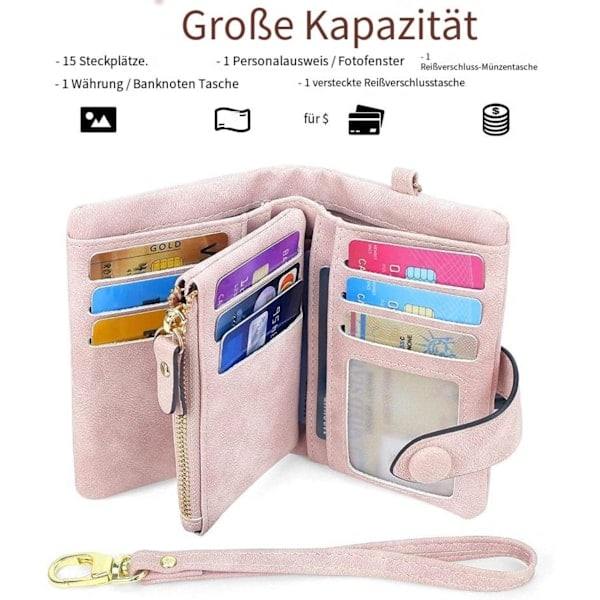 [QD] Lompakko Naisille Kortti RFID Lompakko Nahkaa Naisille - Pehmeä
