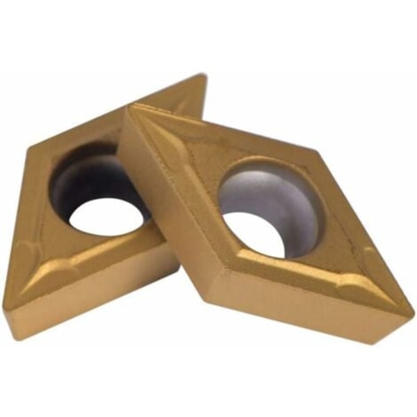 QQU-10 stk Diamantform CNC Karbidkuttere DCMT11T304-HM YBC251 Dreieverktøy Gjenging for Stålfinish for Dreiebenker, Fresemaskiner,