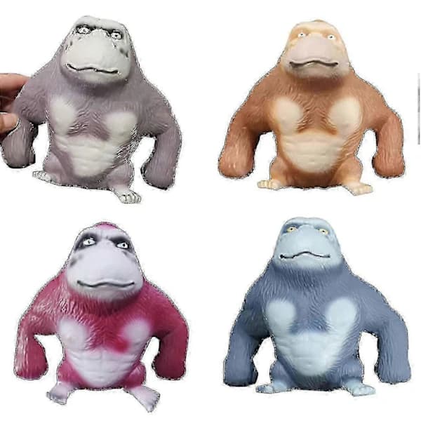 Maxi Baba Stor Orangutang Kläm Ventil Docka Stressreducerande Klämleksak Gul