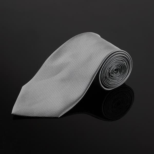 Kostume Tilbehør | Slips + Lommetørklæde + Manchetknapper - Grå