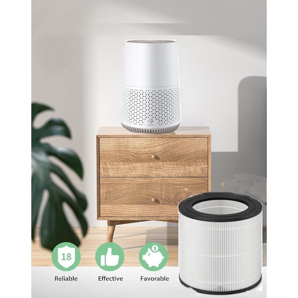 QU*【2-pack】Ersättnings HEPA-filter FY0611, kompatibelt med Philips 600i luftrenare, modellnummer AC0650 och AC0651/10, NanoProtect HEPA, del FY0611/30