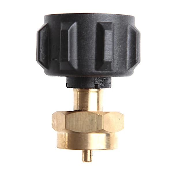 QCC1 Propanpåfyllingsadapterregulator med automatisk avstengning, messing rustfritt stål for BBQ Camping Utendørs matlaging 1 LB