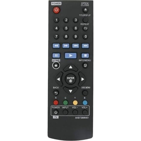 \"QD\" AKB73896401 Fjernkontroll erstatning for LG Blue-Ray Disc DVD-spiller BP250 BP135 BP240 BP300 BP335W BD640 BP135N BP135W BP145 BP155N