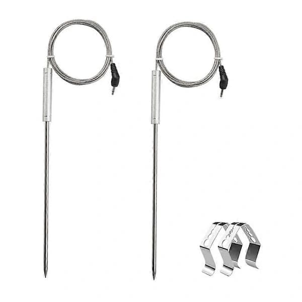 2-pack Köttprobe för Thermopro TP20 TP17, med 2 grillprobehållarklämmor