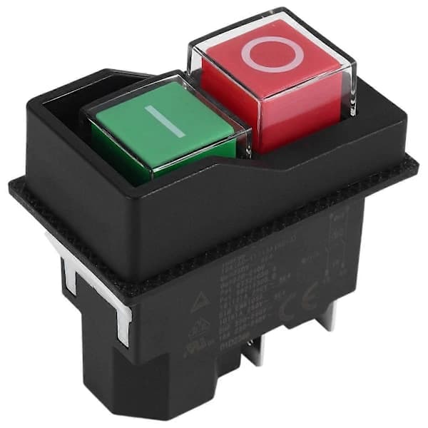 Elektromagnetiske Strømafbrydere Trykknapafbryder KJD17 220V 4 Stifter