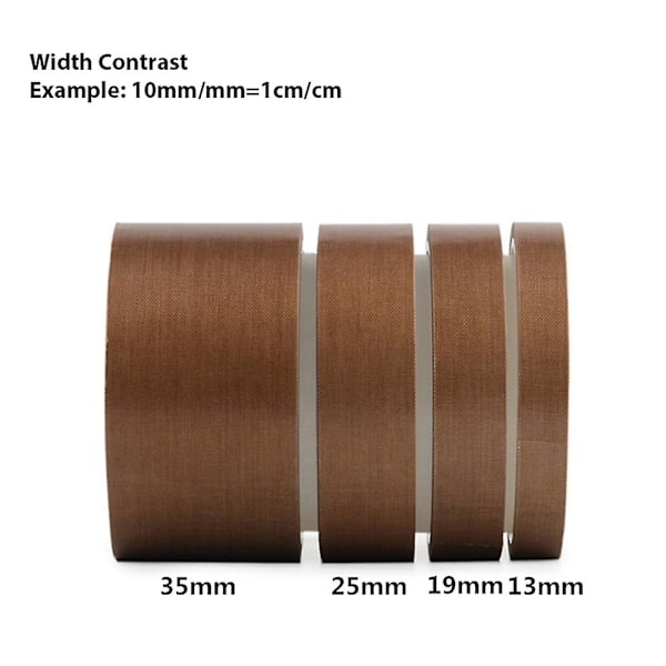 [QD] PTFE Teflon tape med lim, Hitemp isoleret vakuumforsegling, lav friktion 50MMX10M