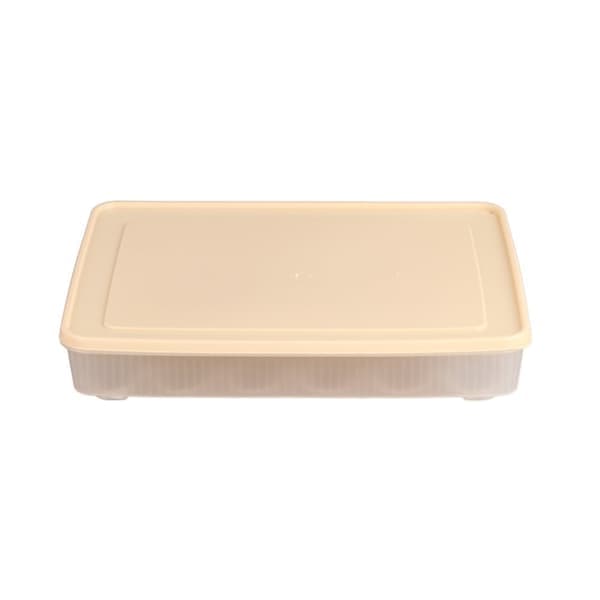 Snabbfryst låda Kylskåp Förvaringslåda Soplåda Matförvaringsbehållare (Beige)