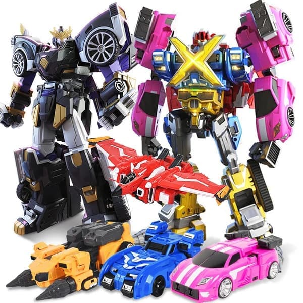 Mini Force Super Dinosaur Power Transformasjonsrobotleker Actionfigurer MiniForce X Simulering Bil Deformasjon Flyleketøy