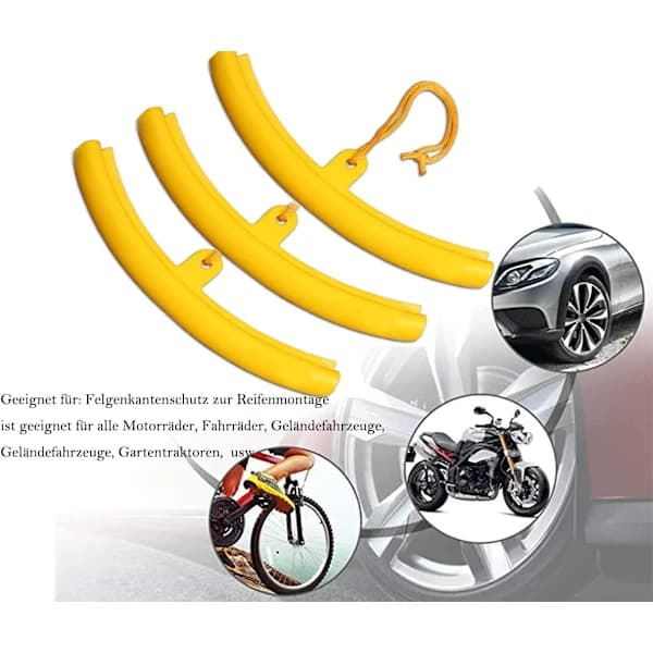 （22cm）5-pack däckmonteringsfälgskydd - För motorcykelfälgar -