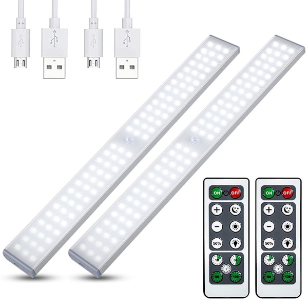 Oppladbar LED-lampe med bevegelsessensor - 2-pakning_hapy