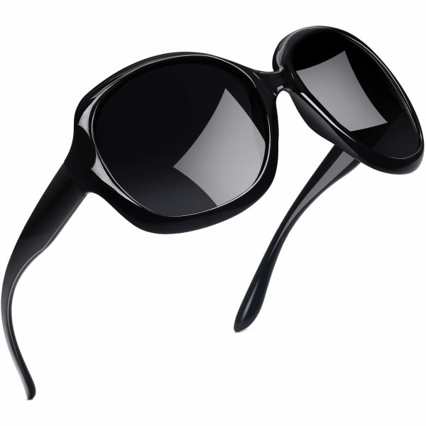 QD-Polariserede solbriller dame trendy overdimensionerede store køre solbriller damer UV-beskyttende store solbriller