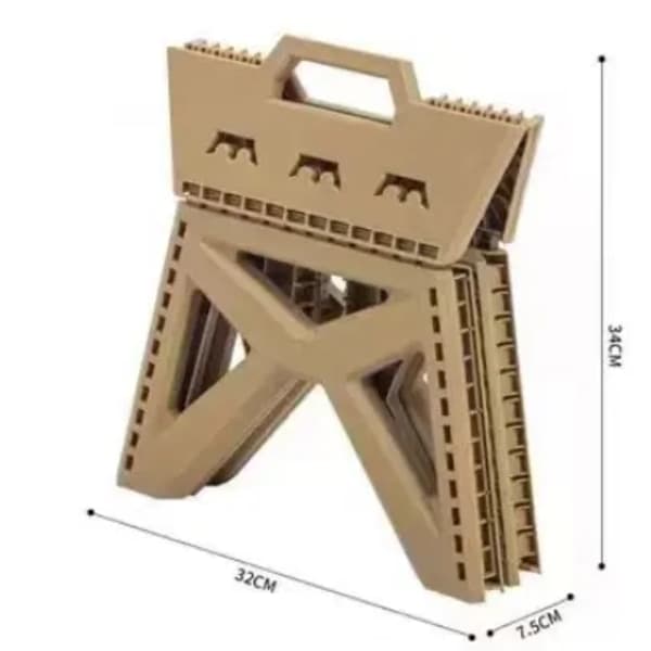 Folding Stool for Kids and Adults, Non-Slip Durable Plastic Bench, Camping Stool