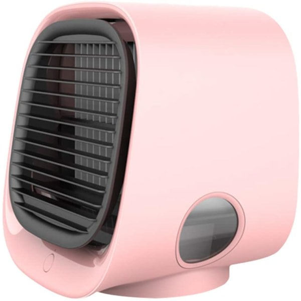 Luftkøler 4-i-1 Ventilator/Luftfugter/Luftrenser med LED Rosa