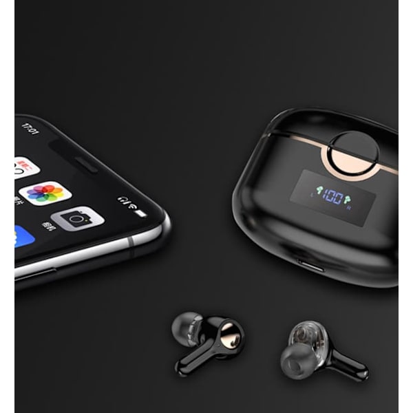 Trådlösa Bluetooth 5.0 Hörlurar med dubbla dynamiska element