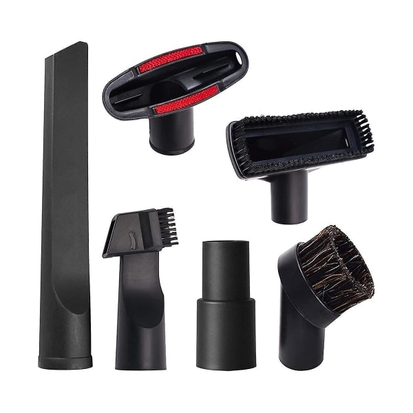 QU/6-pack dammsugarmunstycken, 32 mm dammsugarborstar, ersättningsborstar och munstycken, multifunktionella
