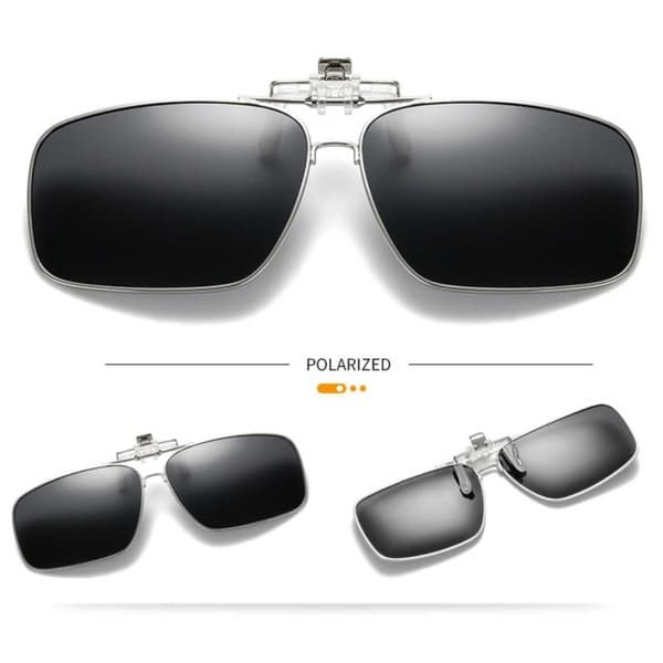 Hopfällbara Metall Clip-on Solglasögon Flip Up Blå_qq