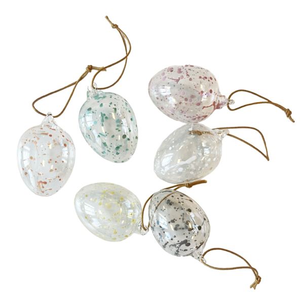 Glass Egg Splash 6 set Cult Design multifärg multicolor
