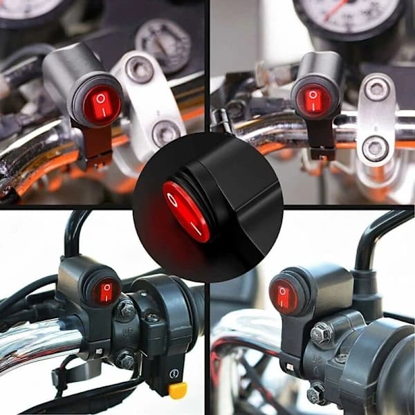QU-12V Waterproof Main Switch for Motorcycle ATV, Motorcycle Main Switch, LED Fog Light On/Off Switch, A