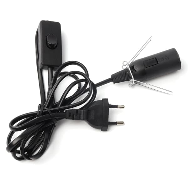 QU/Kabel med afbryder til saltlampe - 1,8 m - Stik til saltlampe