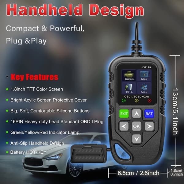 OBD2 Diagnostiikkatyökalu - Ajoneuvokoodinlukija_qq